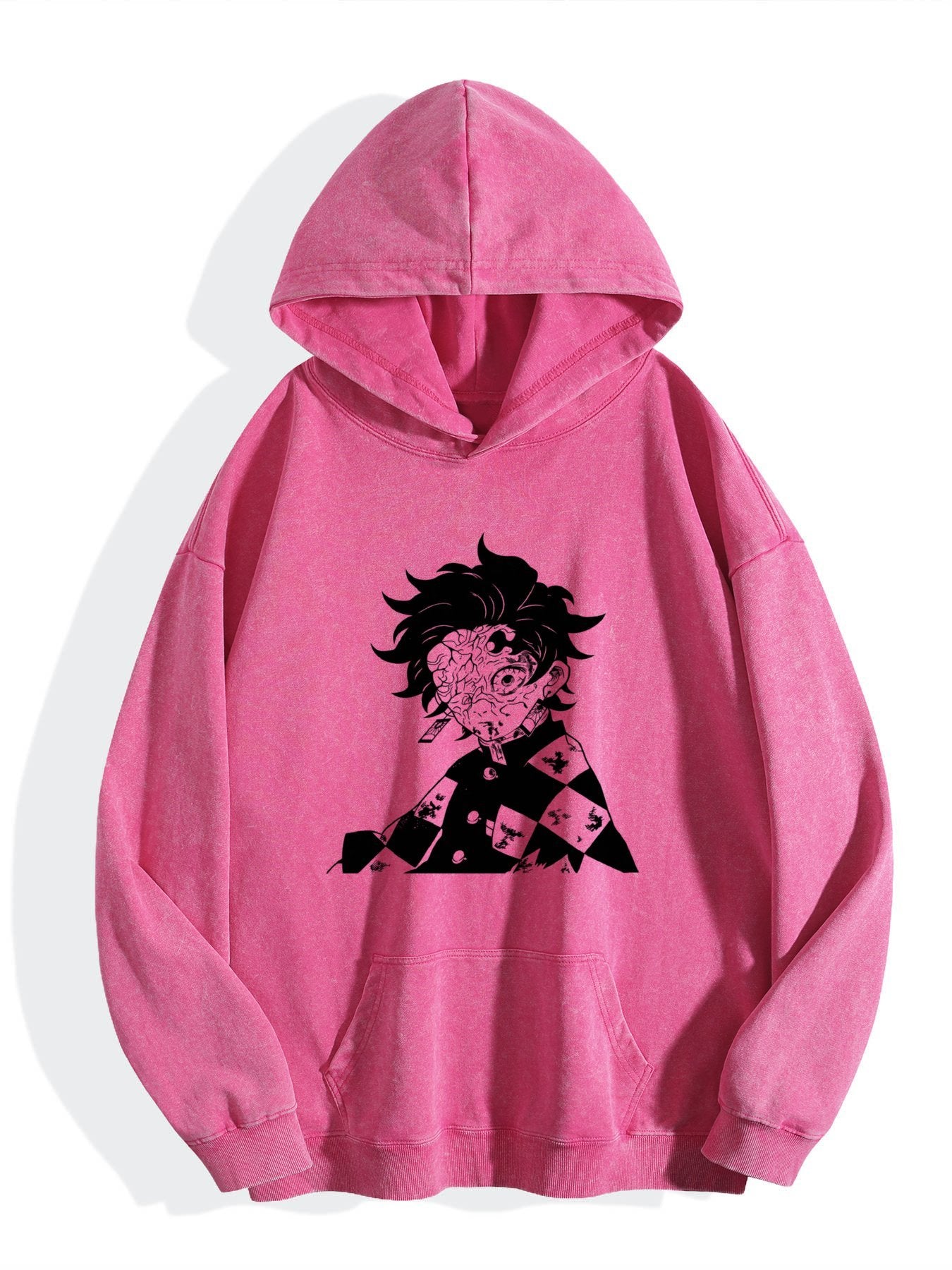 Demon Slayer Tanjiro Silhouette Vintage Wash Hoodie