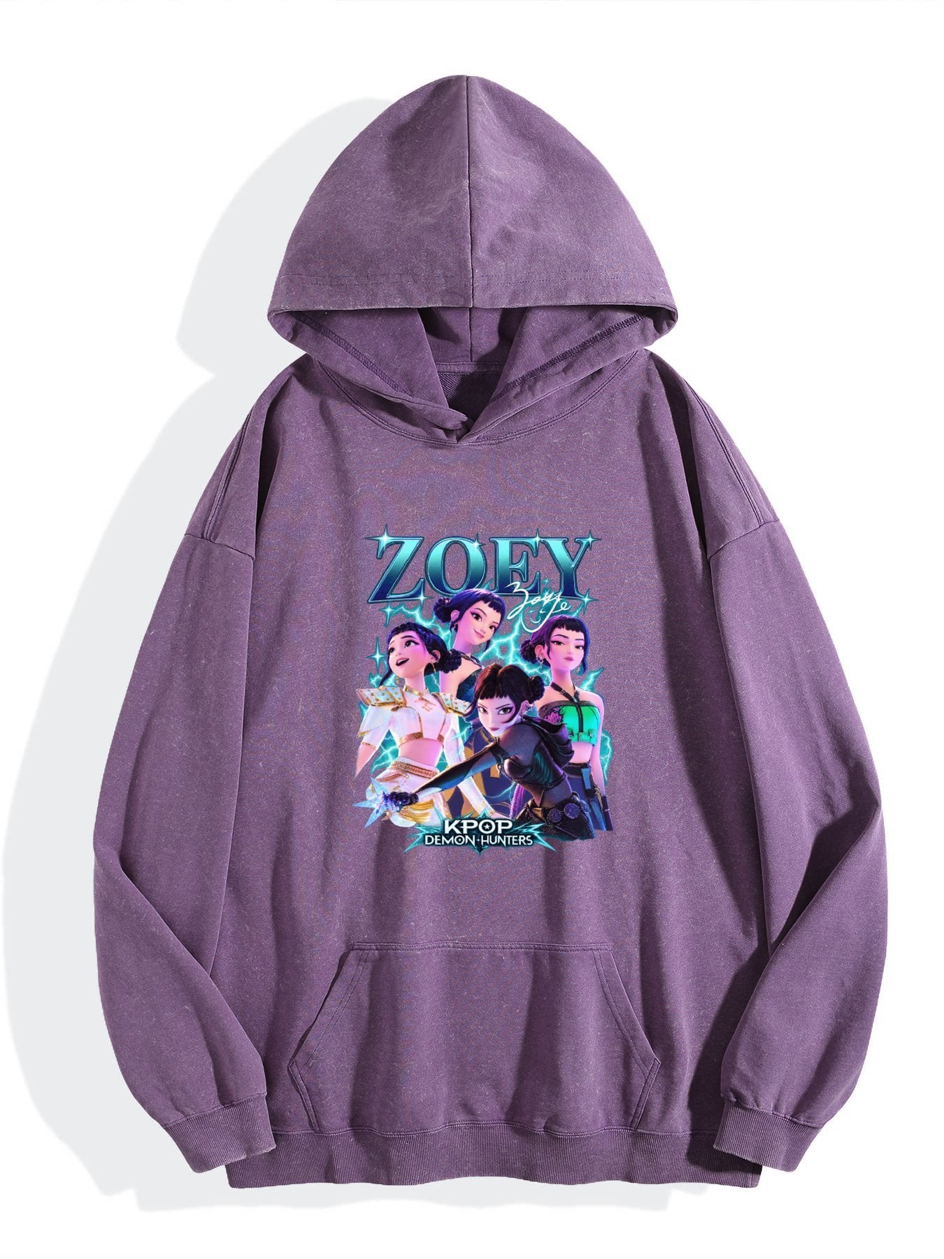 Pop Hunt Witch Squad Zoey Collage Vintage Wash Oversized Hoodie