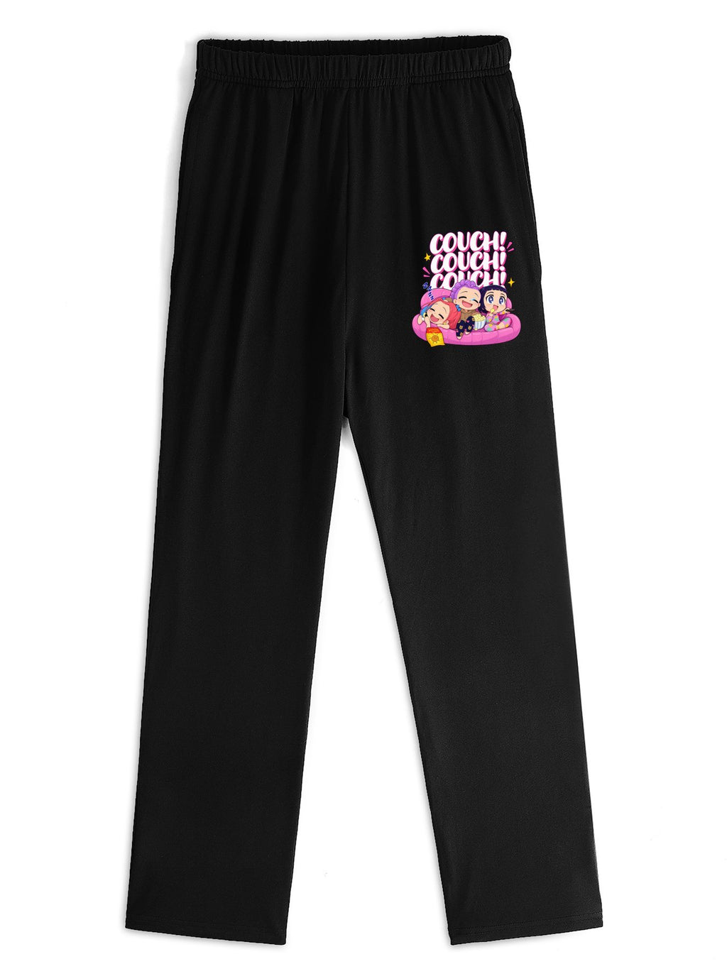 Pop Huntress Squad Colorful Cartoon‑Print Straight‑Leg Sweatpants