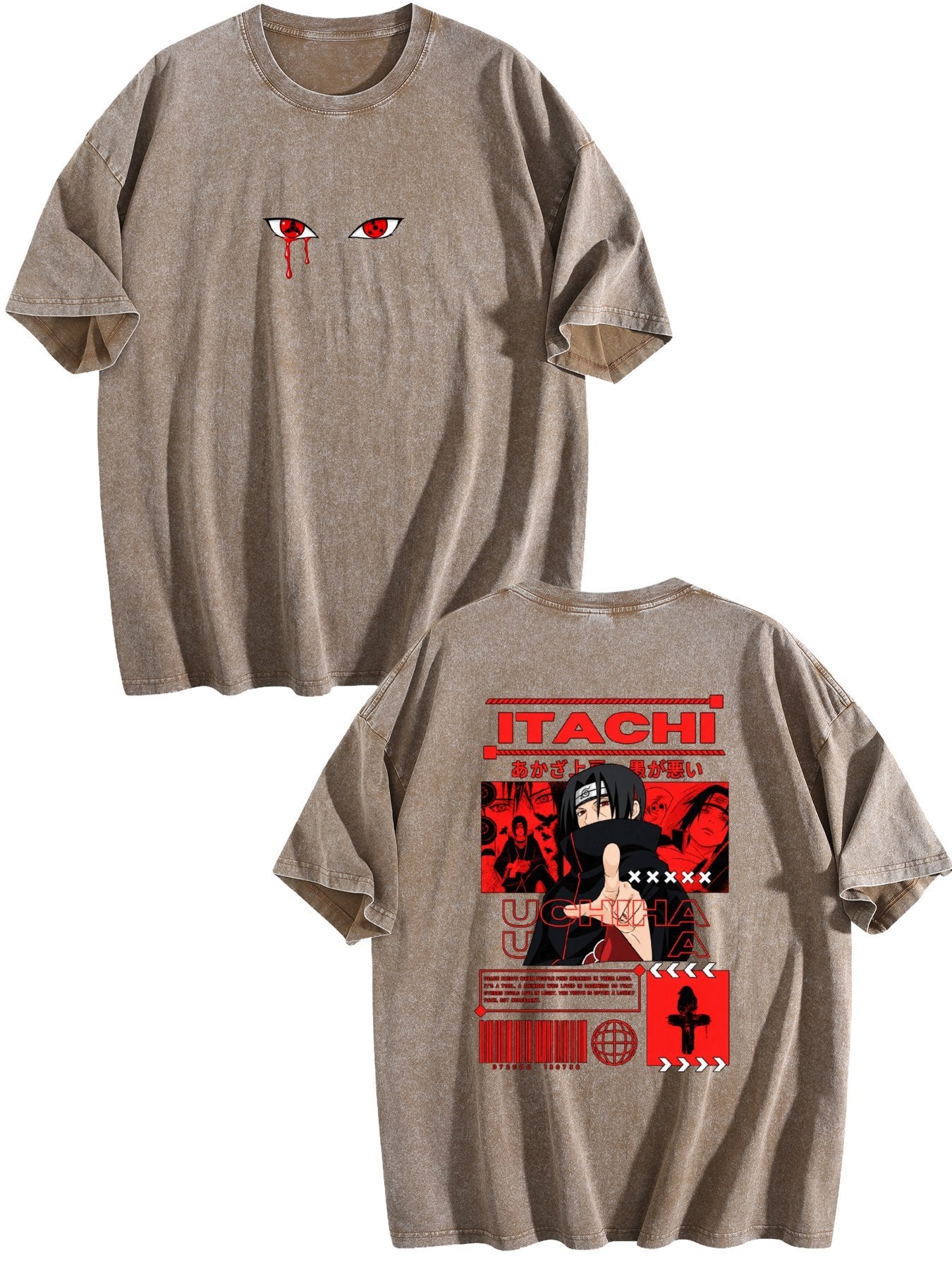 Naruto Itachi Uchiha Vintage Anime Street Tee