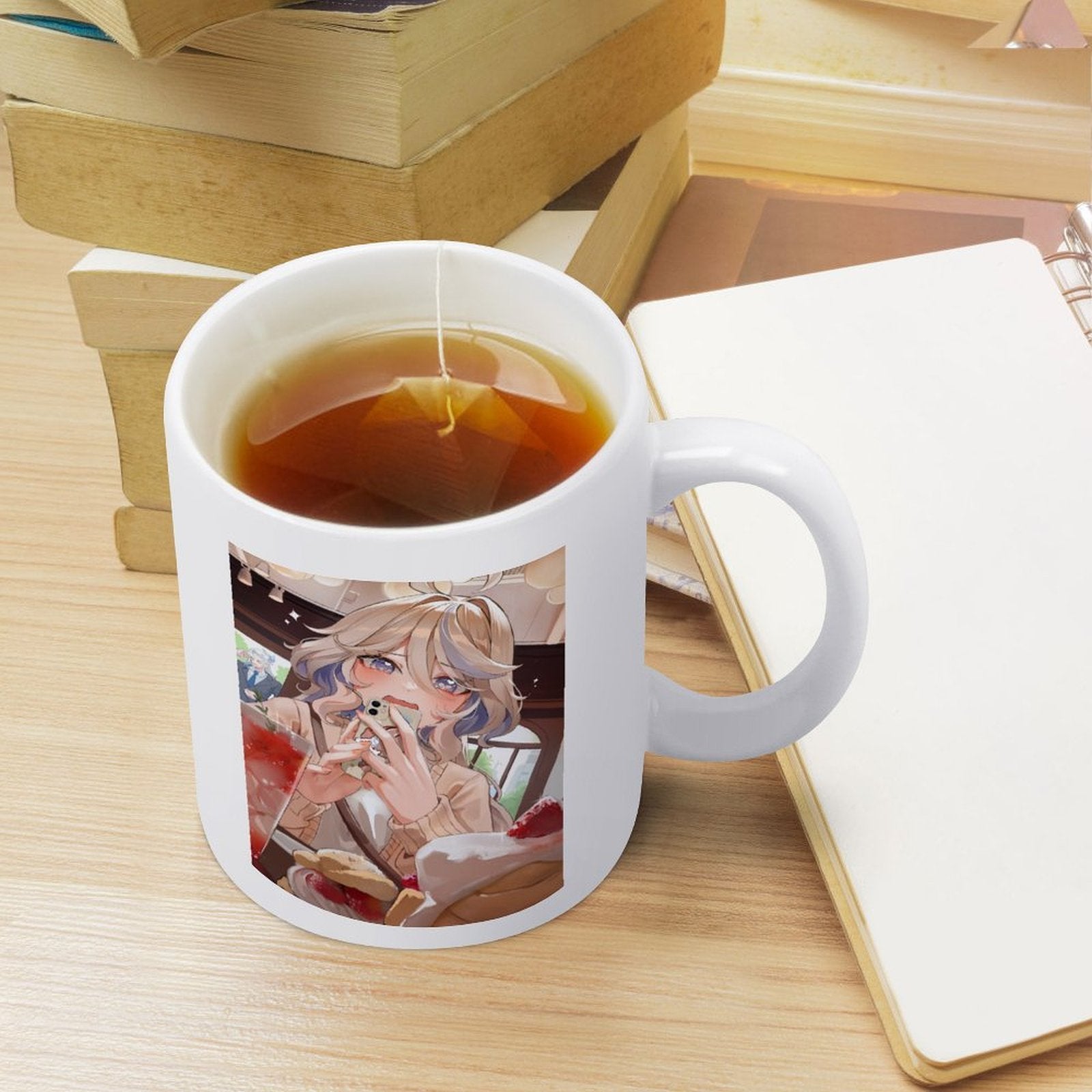 Genshin Impact Furina Cafe Casual Scene Ceramic Coffee Mug