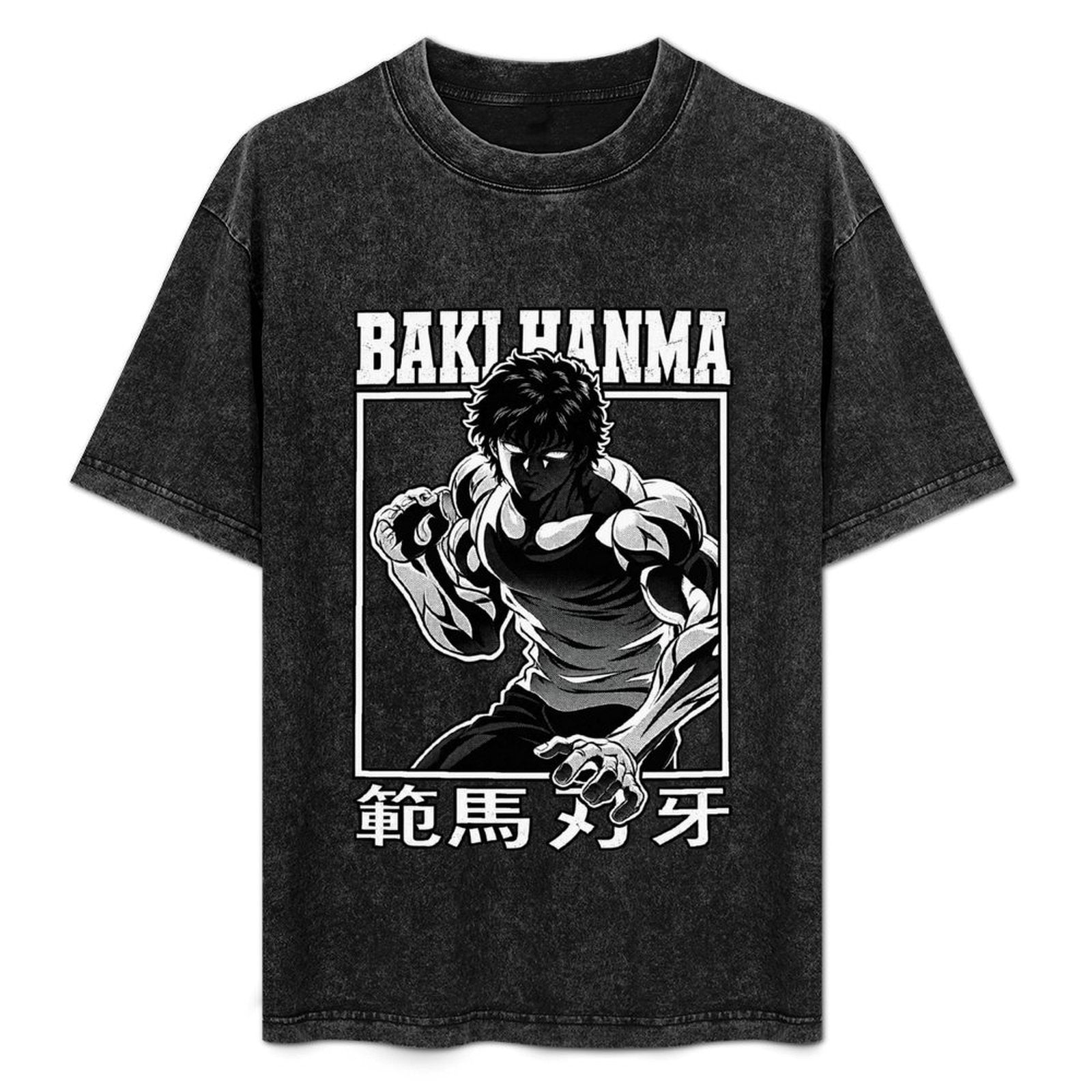 Baki Hanma Vintage Washed Anime Graphic T‑Shirt