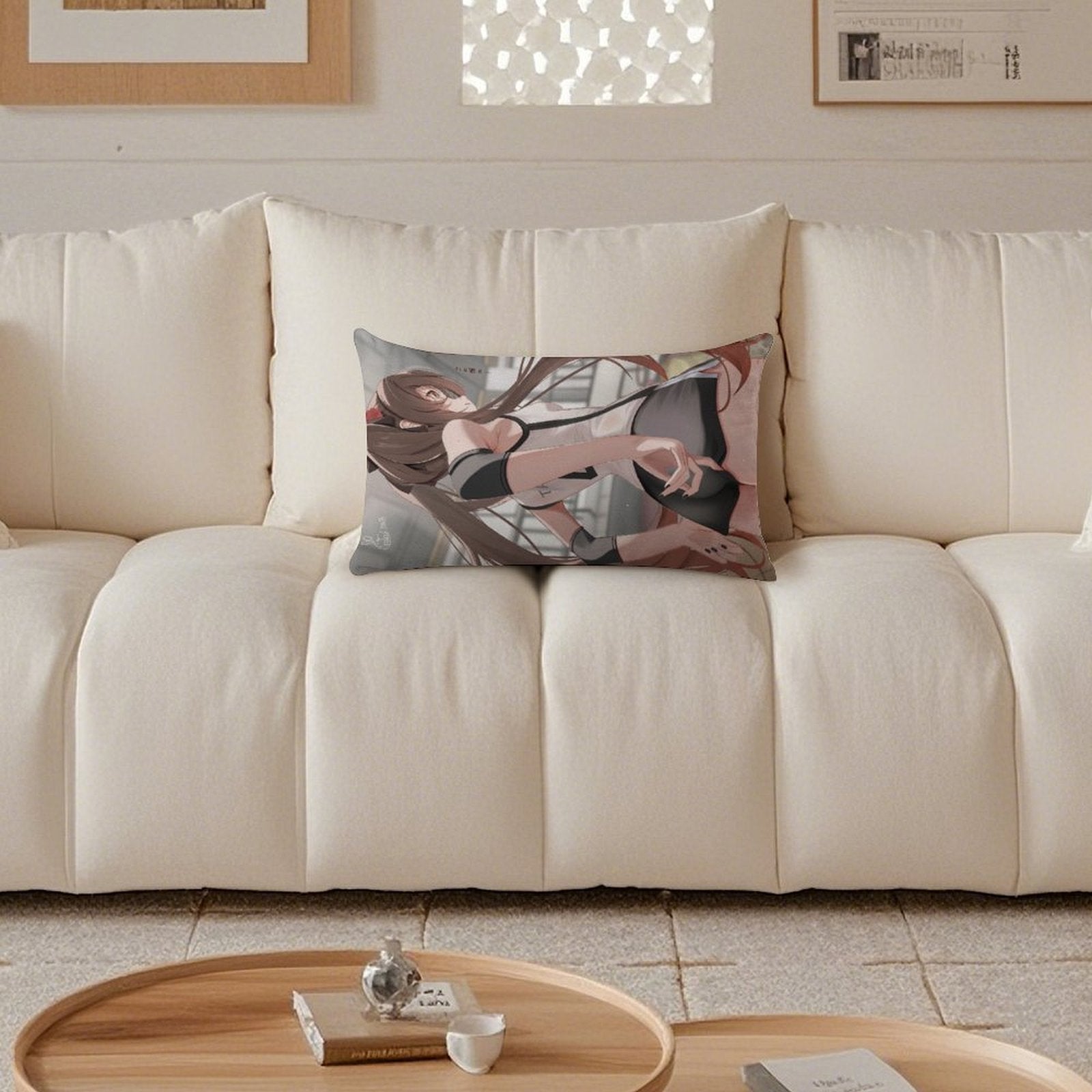 Genshin Impact Hu Tao Casual Outfit Rectangular Throw Pillow Case