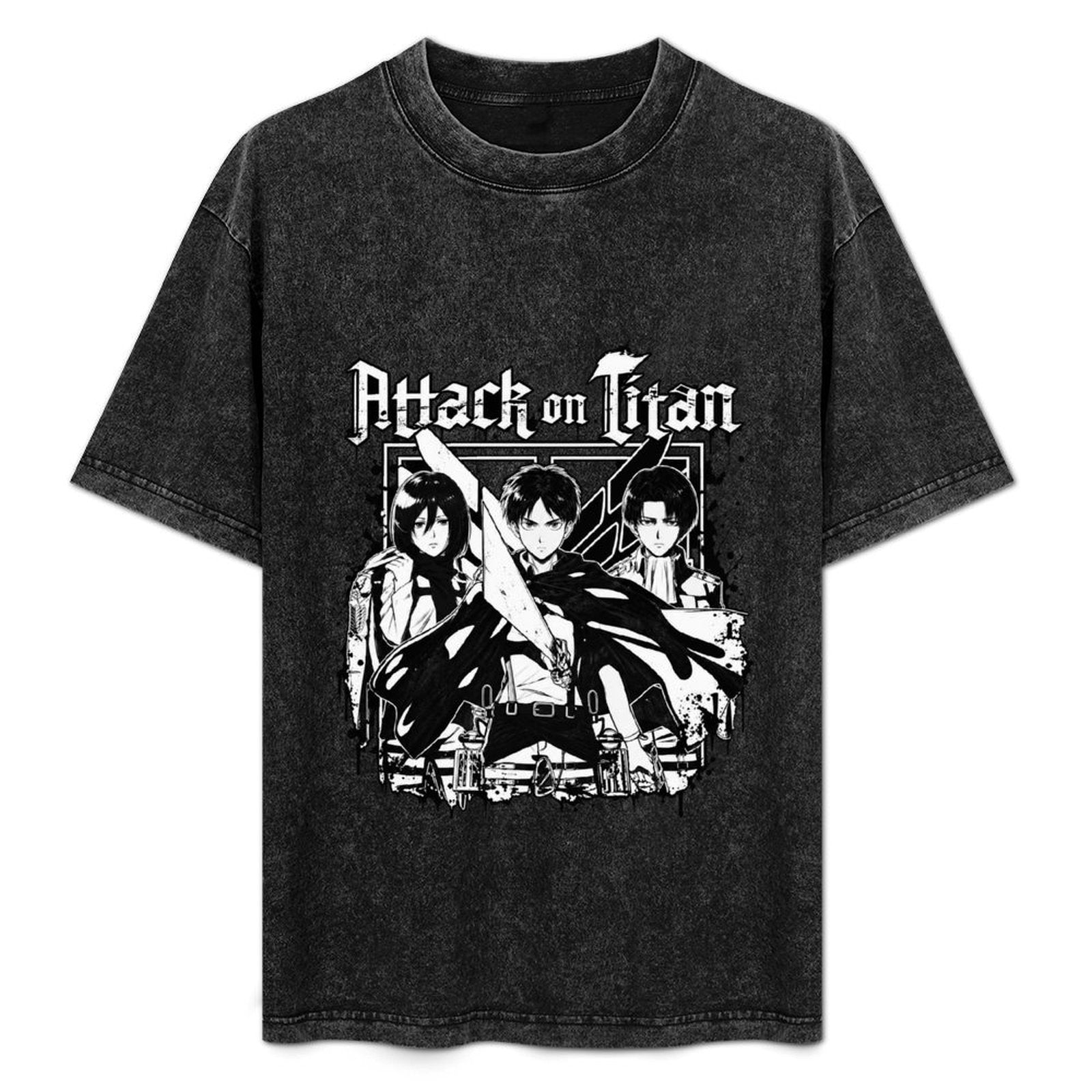 Attack On Titan Main Cast Vintage Oversized Unisex Tee