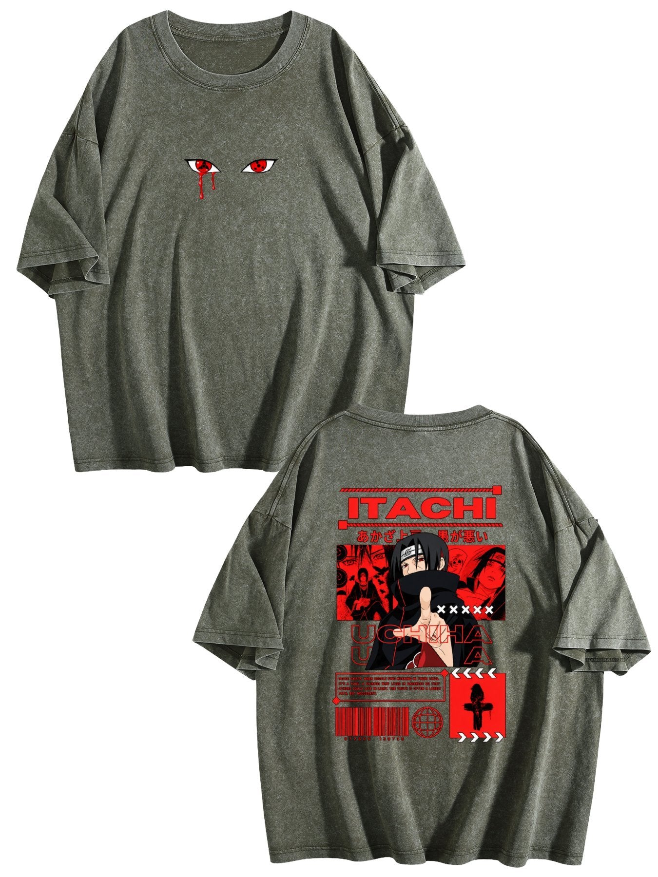 Naruto Itachi Uchiha Vintage Anime Street Tee