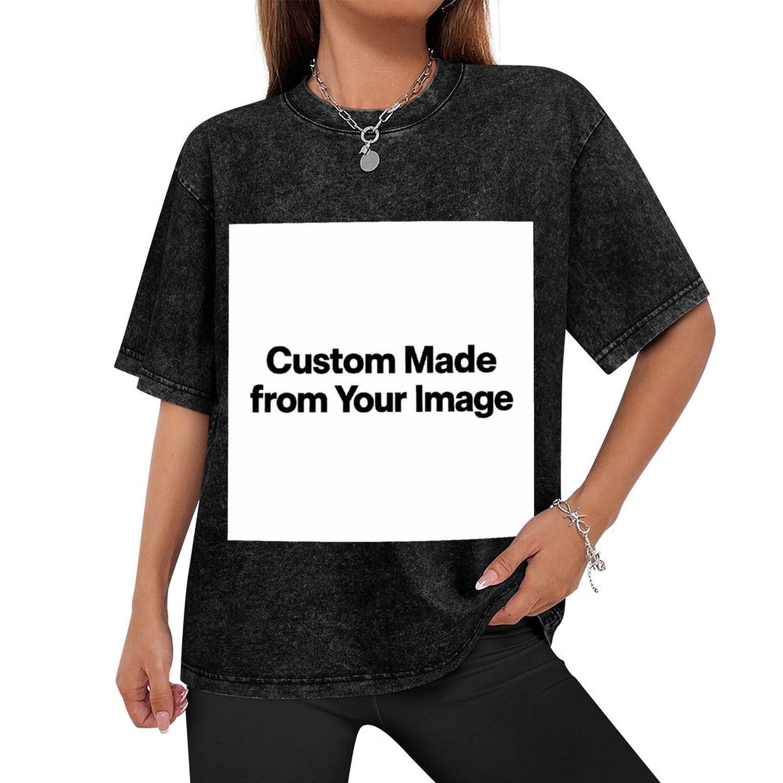 Custom Made Your Own Image Graphic Tee Unisex Vintage Streetwear T-Shirt