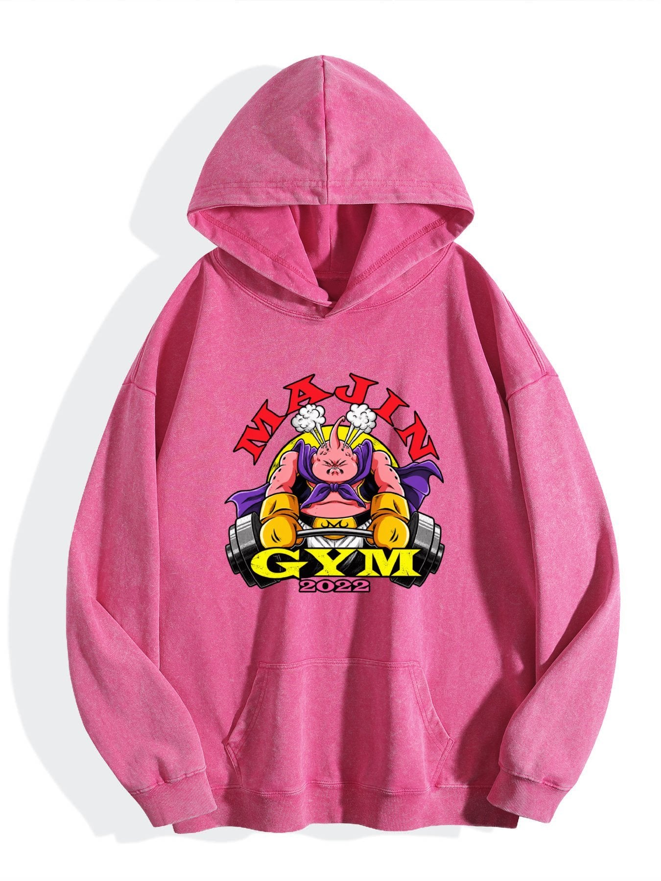 Dragon Ball Majin Buu Majin Gym Vintage Wash Oversized Hoodie