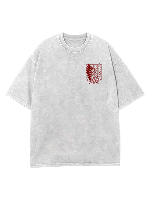 2-SIDED WINGS OF FREEDOM VINTAGE OVERSIZE TEE